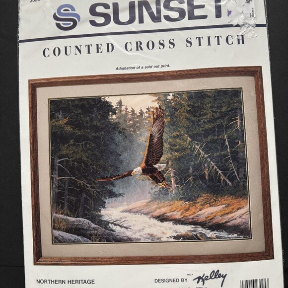 Northern Heritage Cross Stitch Kit - Eagle in Flight - Picture 1 of 3